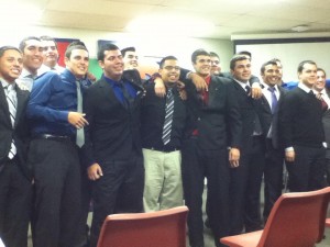 Newest pledge class and some brothers on Pinning Night